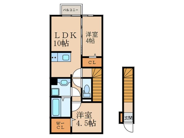 ＨＮ´ｓ　Ｄ-ｒｏｏｍ ｉｎ 楡の物件間取画像